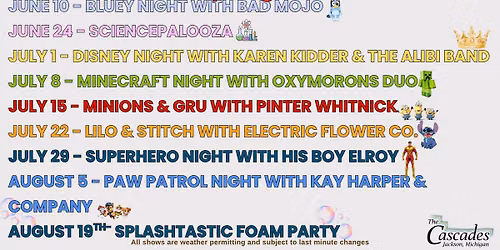 Cascades Family nights 