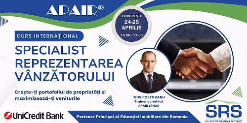 Curs interna\u021bional SRS - Specialist \u00een Reprezentarea V\u00e2nz\u0103torului
