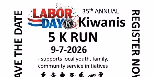 35th Annual Kiwanis Labor Day 5k