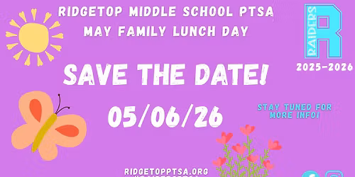 May Family Lunch Day - Save the Date