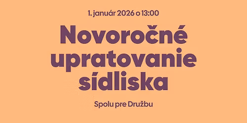 Spolu pre Dru\u017ebu: Novoro\u010dn\u00e9 upratovanie s\u00eddliska