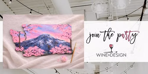 Blush Mountain | WA State Wood Cutout Workshop | Wine & Design