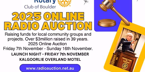 Rotary Club of Boulder 40th Online Radio Auction Launch Party