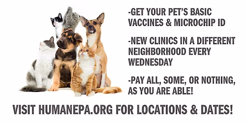 8\/26\/26 Humane Pennsylvania Healthy Pets Vaccine and Microchip Clinic
