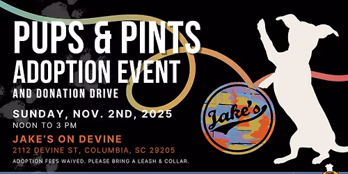 Pups & Pints Adoption Event and Donation Drive