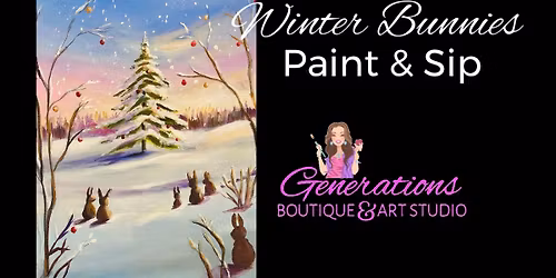 Winter Bunnies Paint & Sip