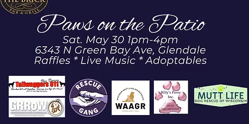 Paws on the Patio @ The Brick Pub & Grill