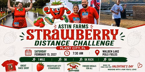 Strawberry Distance Challenge 5K,10K, 1 Mile