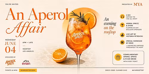 An Aperol Affair \u2014 Rooftop Party & DJ Night at Mya Rooftop