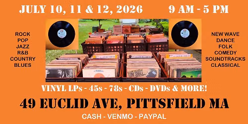 3-Day Record & CD Blowout Sale - Vinyl LPs - 45s - 78s - CDs - DVDs & More!