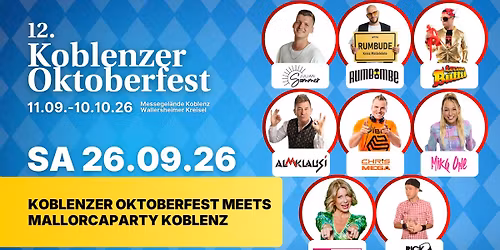 Die gro\u00dfe Mallorcaparty meets Koblenzer Oktoberfest