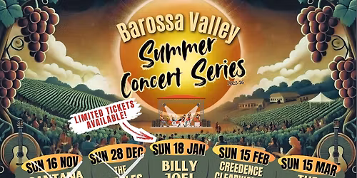 Barossa Valley Summer Concert Series: The Rolling Stones Tribute - The Stones Aus 