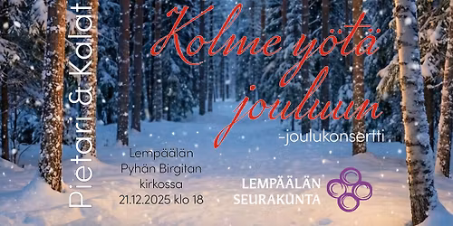 Kolme y\u00f6t\u00e4 jouluun -joulukonsertti