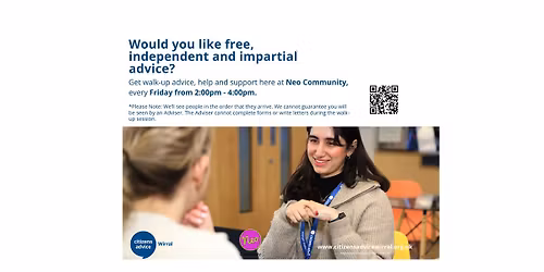 Citizens Advice Wirral Walk up Advice Session