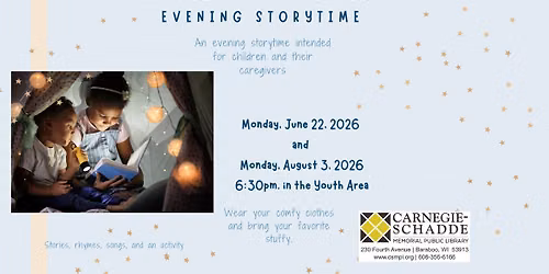 Cuddle Up and Be Cozy Evening Storytime