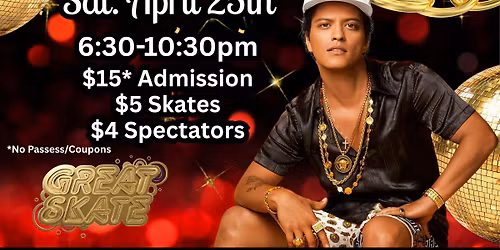 \u2728 24K Magic is in the Air: Bruno Mars Skate Night! \u2728