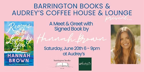 HANNAH BROWN MEET & GREET with SIGNED BOOK