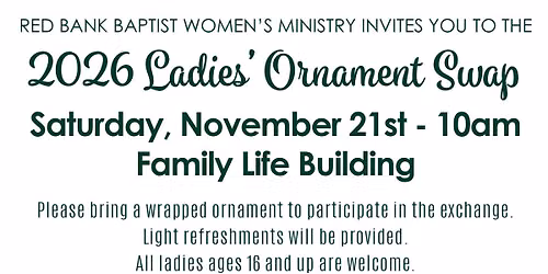 2026 Ladies' Ornament Swap
