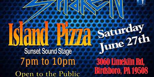 SHAKEN ROCKS ISLAND PIZZA on the Sunset Sound Stage 