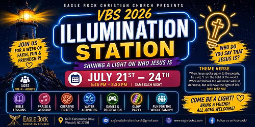 ERCC VBS 2026: Illumination Station \u2013 Shining a Light on Who Jesus Is