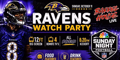 Ravens Watch Party - Sunday Night Football!