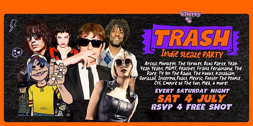 TRASH Indie Sleaze Party, SAT JULY 4