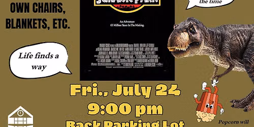Outdoor Movie Screening: Jurassic Park (PG-13)