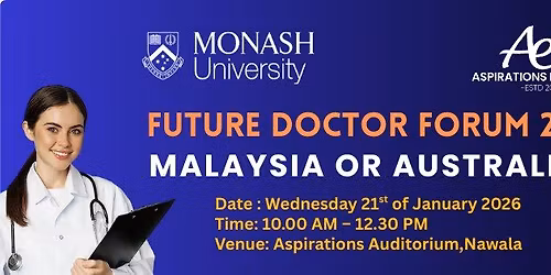 Monash University Future Doctor Forum 2026.