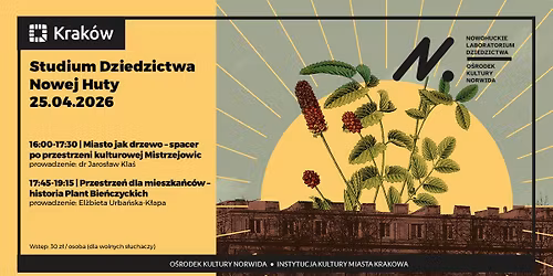 Miasto jak drzewo \u2013 spacer po przestrzeni kulturowej Mistrzejowic + Przestrze\u0144 dla mieszka\u0144c\u00f3w  