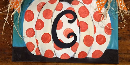 Polka Dot Pumpkin Canvas
