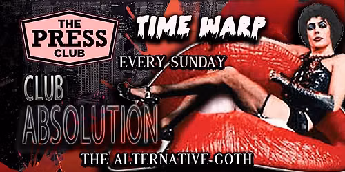 Club Absolution \u2729 Time Warp \u2729 Sunday October 18th 2026 \u2729 Goth Dance Party Every Sunday \u2729
