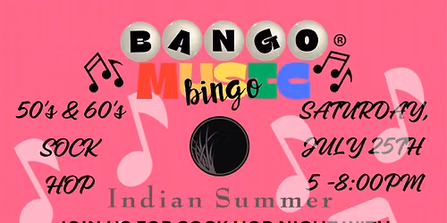 \u201c50\u2019s & 60\u2019s SOCK HOP\u201d \u201cBANGO\u00ae\ufe0f\u201d - MUSIC\ud83c\udfb5BINGO