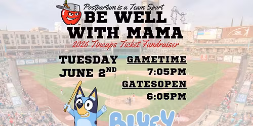 Bluey Night at Fort Wayne Tincaps Game with Be Well With Mama