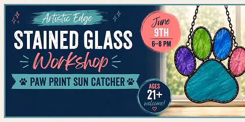 \ud83c\udf08\ud83d\udc3e Stained Glass Workshop \u2013 Paw Print Sun Catcher \ud83d\udc3e\ud83c\udf08