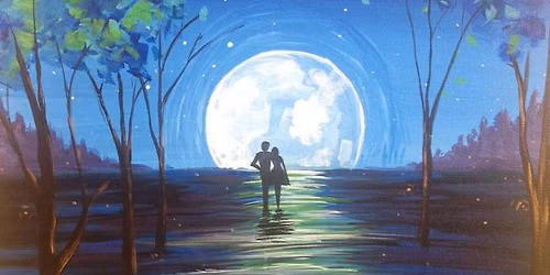 \ud83c\udf19\ud83c\udfa8 Paint & Sip: Moonlit Stroll \ud83c\udf77\u2728