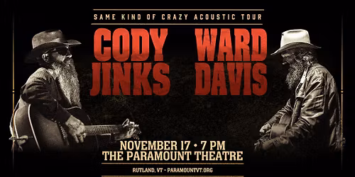 Cody Jinks & Ward Davis: Same Kind of Crazy Acoustic Tour