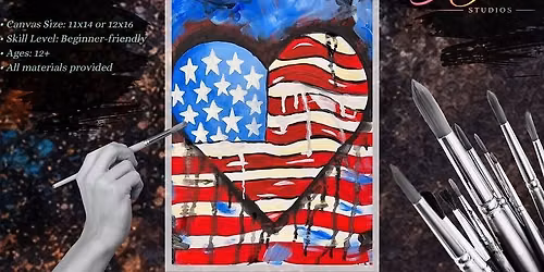 Heart of Freedom | $25 | Patriotic Paint Night (Quad Cities \u2013 Moline, IL)
