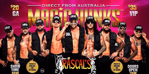 Sep 26th: Jacksonville, FL- MAGIC HUNKS\u00ae AUSTRALIAN TAKEOVER at Rascals