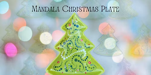 Mandala Christmas Tree Plate