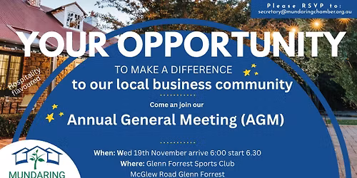 The Famous MCC AGM is coming up!