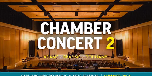 Chamber Concert 2: Hancock College - 2026 SLO Summer Music & Arts Festival
