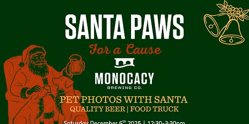 Santa 'PAWS' at Monocacy Brewing