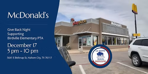 BES PTA Spirit Night @ McDonald\u2019s 