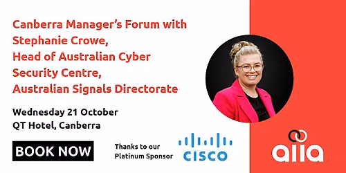 Canberra Manager\u2019s Forum with Stephanie Crowe, ASD