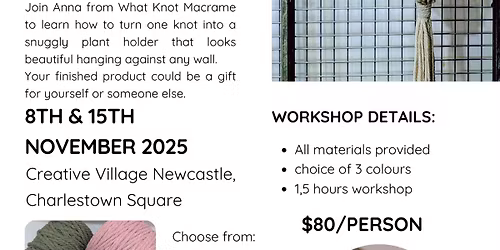 Plant hugger macrame workshop