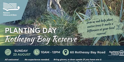 Rothesay Bay Reserve - Community Planting Day