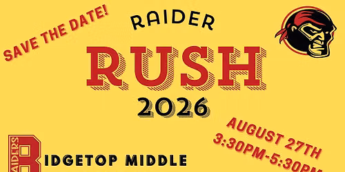 Raider Rush - Save the Date