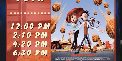 FREE Movie at Whitewater Cinemas: Cloudy With A Chance of Meatballs