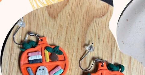 SMP October 13th, 1:00-3:00pm, Fall Polymer Clay Earrings  Workshop with Bookish Designs