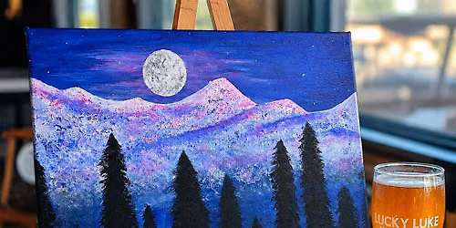 Moonlit Mountain Paint & Sip @ Lucky Luke Brewing